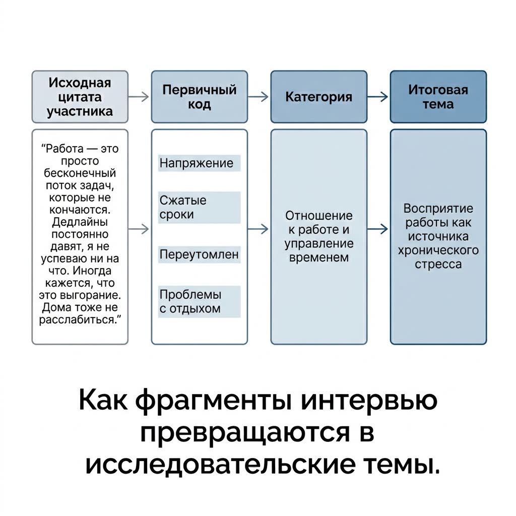 Разница между контент-анализом, кодированием и тематическим анализом
