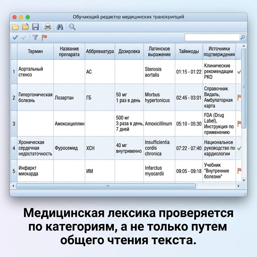 Фиксация спорных фрагментов при проверке терминов