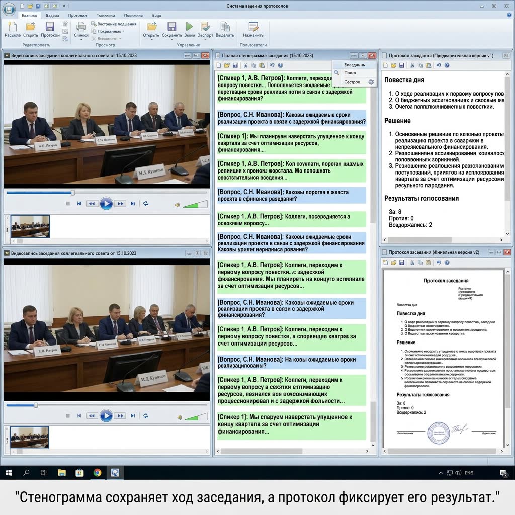 Материалы заседания совета: запись, повестка и список участников